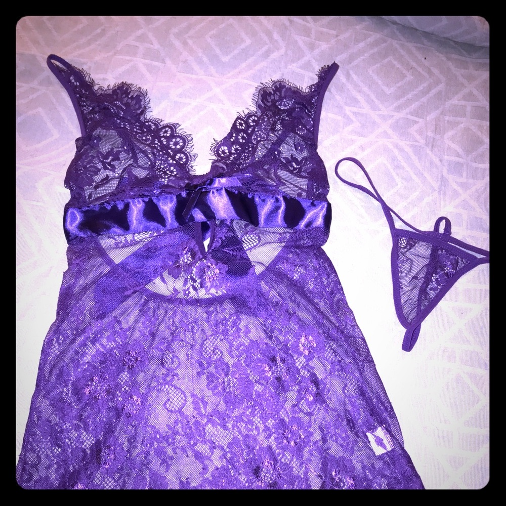 🌈Absolutely SEXY Beautiful Purple Negligee BNWT